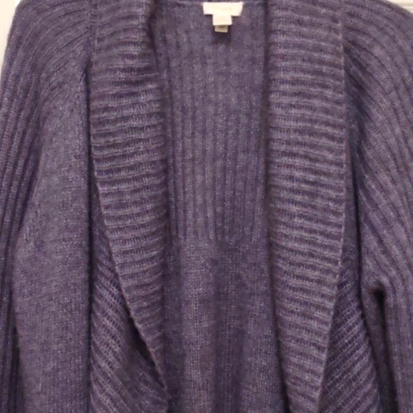 Chico's Lavender Wool Mohair Cardigan Knit Sweater Size 3 - Picture 2 of 5